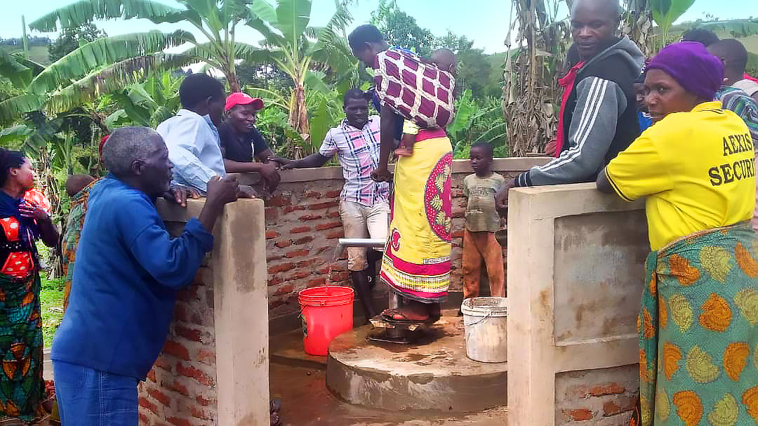 Mchuba's new clean water well.